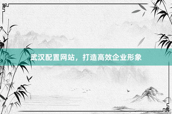 武汉配置网站，打造高效企业形象