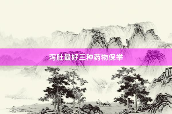 泻肚最好三种药物保举
